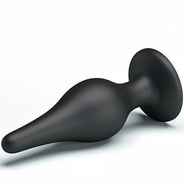 Baile Pretty Love Sensitive Prostate Plug, черная - Анальная пробка на присоске среднего размера - купить в секс шопе