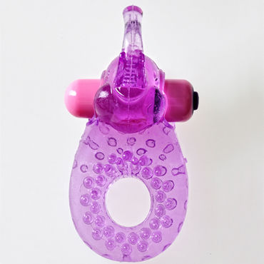 Sextoy Кольцо фиолетовый, Эрекционное кольцо со стимулятором клитора