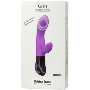 Adrien Lastic Gaia, фиолетовый - Вибромассажер для стимуляции точки G и клитора - купить в секс шопе