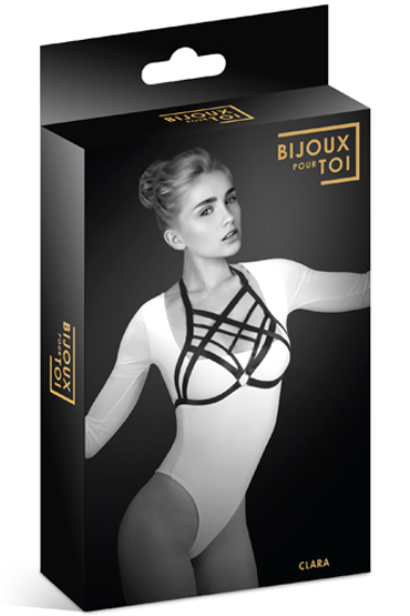 Bijoux Pour Toi Clara, черная, Упряжь на грудь из эластичных ремешков