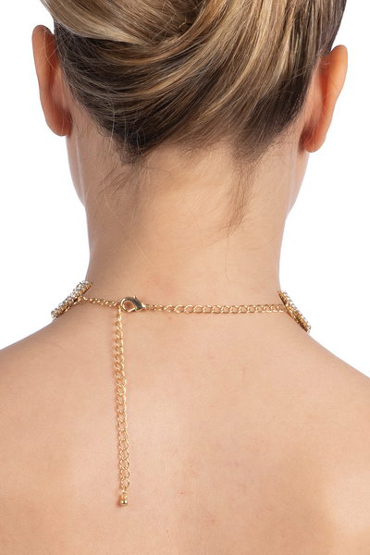 Bijoux Pour Toi Emma, золотая - Ожерелье с подвеской и стразами - купить в секс шопе
