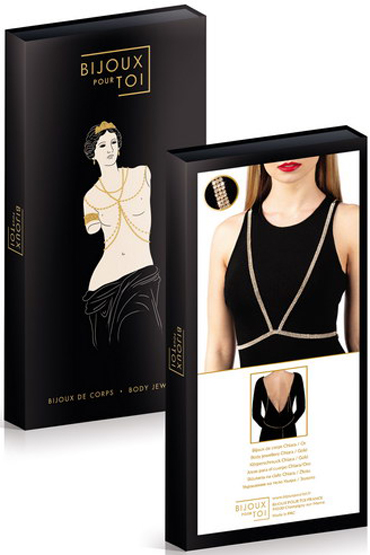 Bijoux Pour Toi Chiara, золотое - Украшение для тела из металла со стразами - купить в секс шопе
