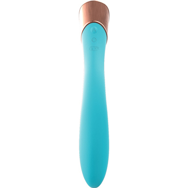 Viotec Blossom, голубой - Вибростимулятор с клиторальным отростком и сенсорным управлением - купить в секс шопе