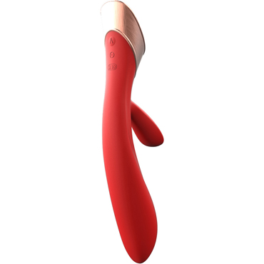 Viotec Blossom, красный - Вибростимулятор с клиторальным отростком и сенсорным управлением - купить в секс шопе