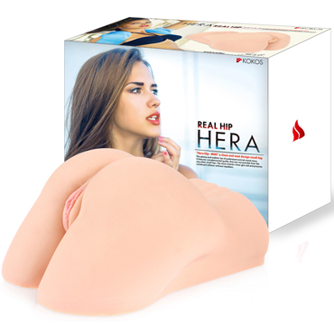 Kokos Hera Real Hip vibro, телесный, Мастурбатор полуторс с вибрацией