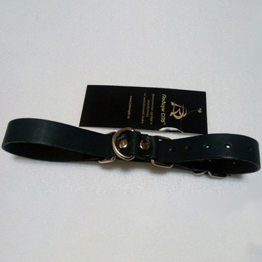 Podium Ременные наручники с полукольцом узкие, черные, Из натуральной кожи с регулировкой