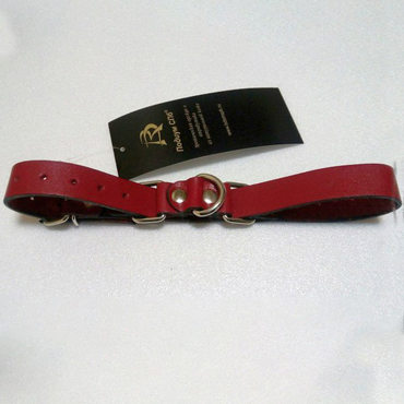 Podium Ременные наручники с полукольцом узкие, красные, Из натуральной кожи с регулировкой