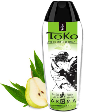 Shunga Toko Aroma Pear & Exotic Green Tea, 165 мл, Лубрикант с нежным вкусом, Груша и экзотический зеленый чай
