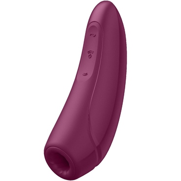 Satisfyer Curvy 1+, красно-розовый, Бесконтактный стимулятор клитора с вибрацией и управлением со смартфона