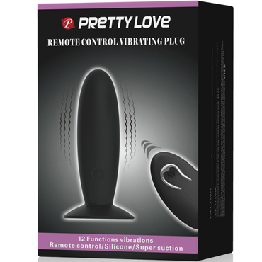 Новинка раздела Секс игрушки - Baile Pretty Love Remore Control Vibrating Plug, черная