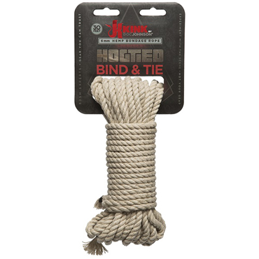 Doc Johnson Kink Bind & Tie Hemp Bondage Rope 9м, бежевая