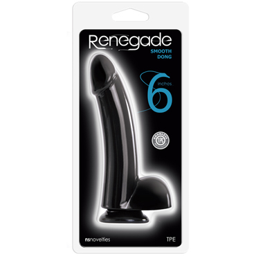 NS Novelties Renegade Smooth Dong 17см, черный — фото 2