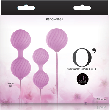 NS Novelties Luxe O' Weighted Kegel Balls, розовый - фото, отзывы
