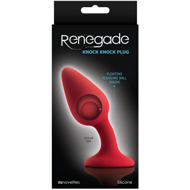 NS Novelties Renegade Knock Knock Plug, красная — фото 2