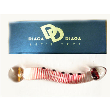 Djaga-Djaga Фаллоимитатор, Изогнутый, с 2-мя основаниями