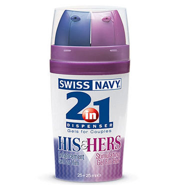 Swiss Navy His And Hers, 2х25 мл, Двойной гель для него и для нее