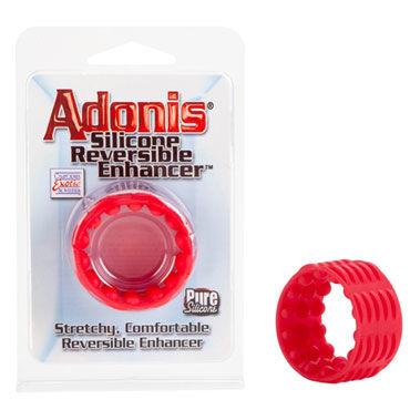 California Exotic Adonis Silicone Reversible Enhancers, красный, Силиконовая насадка на пенис