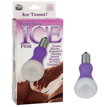 California Exotic Foreplay Ice Frost Massagers, фиолетовый, Вибратор с насадкой для охлаждения