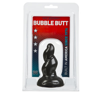 Doc Johnson Bubble Butt Twisty, черная - Анальная пробка - купить в секс шопе