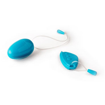Ideal Droplet Dew Drop, синий - Виброяйцо с удобным аппликатором для введения - купить в секс шопе