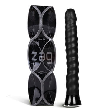 Ideal Zig Zag, черный, Самонагревающийся гибкий вибратор
