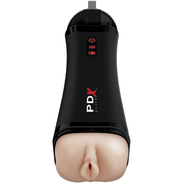 Pipedream PDX Elite Talk Back Super Stroker, черный - подробные фото в секс шопе Condom-Shop