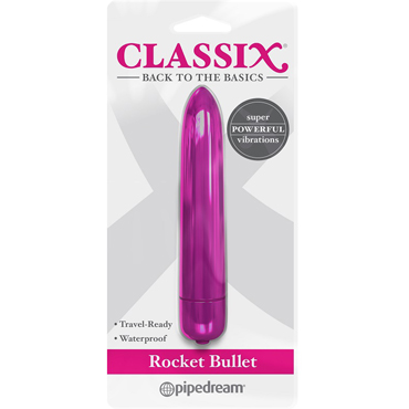 Pipedream Classix Rocket Bullet, розовый, Вибропуля классической формы