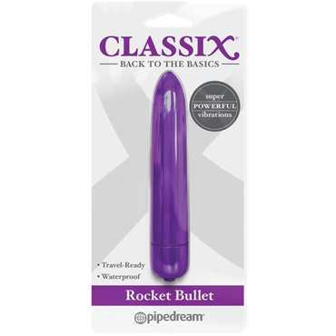Pipedream Classix Rocket Bullet, фиолетовый, Вибропуля классической формы