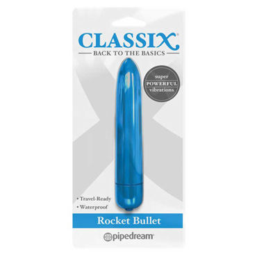 Pipedream Classix Rocket Bullet, синий — фото 1