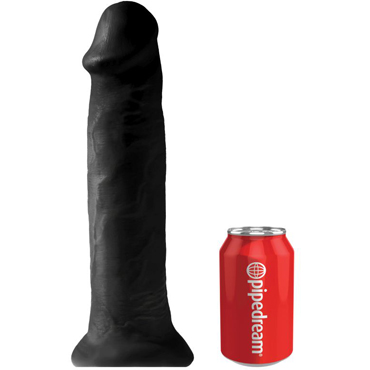 Pipedream King Cock 36 см, черный - Фаллоимитатор-гигант на присоске - купить в секс шопе