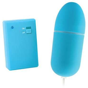 Pipedream Neon Luv Touch Remote Control Bullet, голубая - Неоновая вибропуля на пульте ДУ - купить в секс шопе