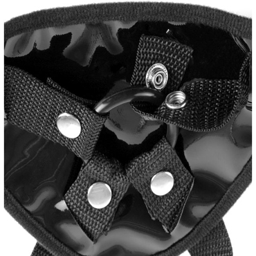 Pipedream Fetish Fantasy Garter Belt Harness, черные, Ремни Harness для страпона с пажами для чулок и другие товары Pipedream с фото