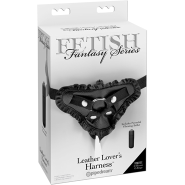 Pipedream Fetish Fantasy Leather Lover's Harness, черные — фото 1