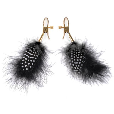 Pipedream Fetish Fantasy Gold Feather Nipple Clamps, золотые — фото 2