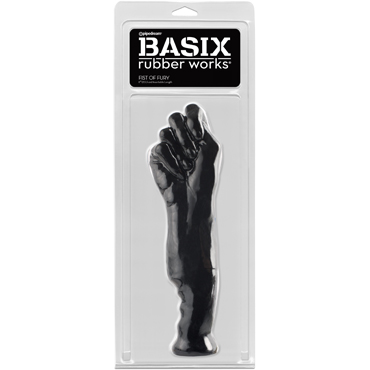 Pipedream Basix Rubber Works Fist of Fury, черная, Стимулятор-рука для фистинга