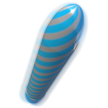 Pipedream Classix Sweet Swirl Vibrator, бело-голубой - Вибратор-жезл классической формы - купить в секс шопе