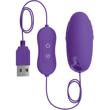 Pipedream OMG! Bullets #Happy USB Bullet, фиолетовое, Виброяйцо на USB питании и другие товары Pipedream с фото