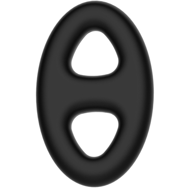 Baile Crazy Bull Super Soft Slilicon Double, черное - Двойное супермягкое эрекционное кольцо - купить в секс шопе
