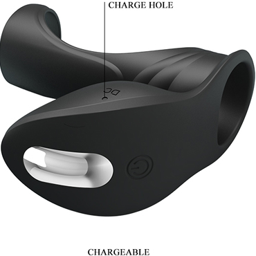 Baile Pretty Love Vibrating Penis Sleeve II, черная — фото 7