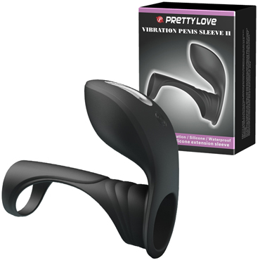 Baile Pretty Love Vibrating Penis Sleeve II, черная — фото 1