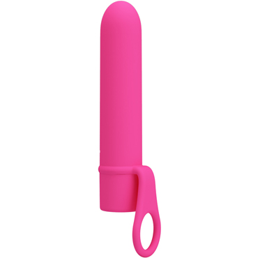 Baile Pretty Love Ladon, розовый - Мини-вибратор с кольцом для удерживания - купить в секс шопе