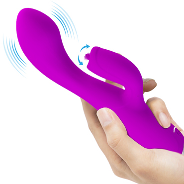 Baile Pretty Love Gloria, фиолетовый - Вибростимулятор с клиторальным отростком с язычком - купить в секс шопе
