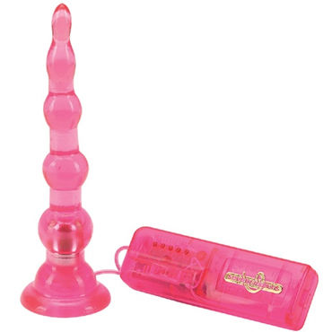 Dream toys анальная елочка, розовая, С присоской и выносным пультом управления