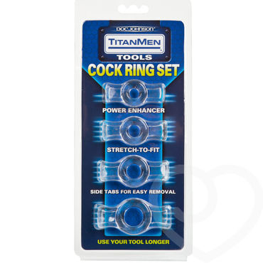 Doc Johnson TitanMen Cock Ring Set, прозрачный — фото 3