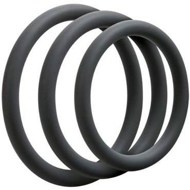 Doc Johnson Optimale C-Ring Set Thin, серые — фото 2