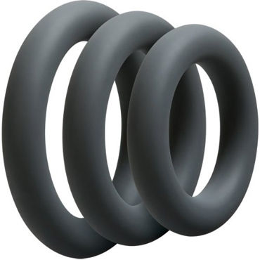 Doc Johnson Optimale C-Ring Set Thick, серые — фото 2