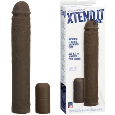Doc Johnson Xtend It Kit, коричневый, Насадка-удлинитель с регулируемой длиной