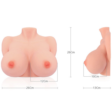 Kokos Bouncing Series Titties F, телесный - Мастурбатор в форме груди, размер чашки F - купить в секс шопе