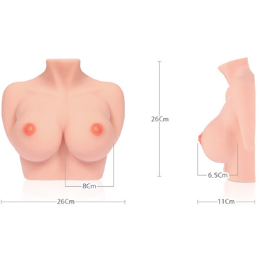 Kokos Bouncing Series Titties C, телесный - Мастурбатор в форме груди, размер чашки C - купить в секс шопе