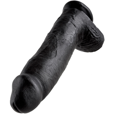 Pipedream King Cock 12" Cock with Balls, черный - фото, отзывы